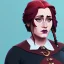 Placeholder: Portrait of a 30 year old witch like Adele and Mary Poppins