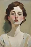 Placeholder: Maria Lassing-Euan Uglow oil painting woman face fashion lying down