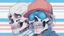 Placeholder: a close up of a person with a skull on their head, blue and white colors, anime skull portrait man, scary detailed art in color, hiroyuki-mitsume takahashi, nychos art aesthetic, half man half skeleton, anime cyberpunk art, colored manga art, rossdraws pastel vibrant, hot colors. insanely detailed, beautiful anime portrait, stunning anime face portrait, scary art in color