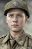 Placeholder: facial portrait - Band of Brothers, 20-year-old Scott Grimes as Technical Sergeant Donald Malarkey, WWII camouflage battle dress uniform, Professional quality full color photography by Ansel Adams - 4k UHD, Ultra-realistic, Hyper realistic, Photorealistic, Realistic, absolute Reality