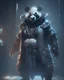 Placeholder: Cool Panda assassin boss in clothes game character, dark lighting , Blender, octane render, high quality masterpiece