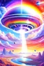 Placeholder: intergalactic beautiful ufos rainbows,high contact, futuriste