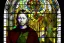 Placeholder: Thom Yorke stained glass, stained glass,panels, glass, lead, window, medieval