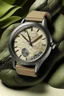 Placeholder: Generate an image of a ceramic watch set against a natural, earthy background, illustrating the fusion of modern design with nature's beauty.