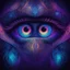 Placeholder: Close-up of mystical eyes, neon glow, intricate iris patterns, digital art style