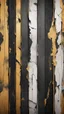 Placeholder: Hyper Realistic black & golden grungy multicolored broken wooden planks with rustic marble texture & vignette effect