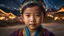 Placeholder: little very young Tibetan boy, handsome, peaceful, gentle, confident, calm, wise, happy, facing camera, head and shoulders, traditional Tibetan costume, perfect eyes, exquisite composition, night scene, fireflies, stars, Himalayan view, beautiful intricate insanely detailed octane render, 8k artistic photography, photorealistic concept art, soft natural volumetric cinematic perfect light, chiaroscuro, award-winning photograph, masterpiece, Raphael, Caravaggio, Bouguereau, Alma-Tadema