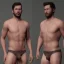 Placeholder: A male underwear model, hyper realistic model