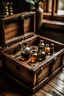 Placeholder: generate me an aesthetic image of perfume for Perfume Bottles in Rustic Drawer