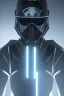 Placeholder: All Black Anakin Skywalker soldier, ghost, wearing high tech mask, white smoke, dark, rage, sorrow, high definition, ultra 8 k, volumetric lighting, blue fire, fog