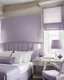 Placeholder: hotel bedroom, modern classic style, lavender colors