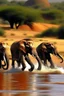 Placeholder: Sahara, elephants, wild, water