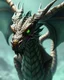 Placeholder: create a image of Vhagar the dragon from House of Dragons, intimidating old ancient looking dragon, scale color is bronze with greenish blue highlights and bright green eyes Powerful fantasy high quality