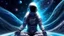 Placeholder: Meditation high energy realistic in space art style