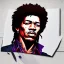 Placeholder: a realistic picture of Jimi Hendrix with dreadlocks