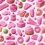 Placeholder: sweet food. pink. illustration 3d style. HD