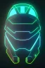 Placeholder: halo master chief helmet front 2d neon illustration