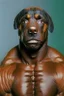 Placeholder: Bodybuilder Lee Haney with the face of a Rottweiler dog A dog's head instead of a person's head