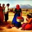 Placeholder: the lady giving a jar of ajvar to gypsies, modern times