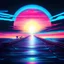 Placeholder: Synthwave album cover, abstract sci-fi art, by Graham_Suth