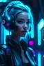 Placeholder: Ultra realistic photo of a sci-fi cyberpunk girl. High-tech futuristic woman from the future. The concept of virtual reality and cyberpunk. , futuristic style, HOF, captured with professional DSLR camera,64k, ultra detailed,