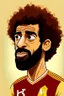 Placeholder: Mohamed Salah Egyptian football player ,cartoon 2d