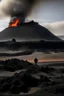 Placeholder: icelandic volcano demon comes out of the ground