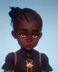 Placeholder: Portrait of a sweet dark skinned toddler witch girl with long dark hair