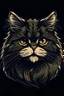 Placeholder: fluffy cat face t shirt design