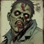 Placeholder: zombie, portrait,comic book, face,