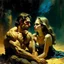 Placeholder: Digital painting. Drama. man and a beautifull woman