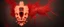 Placeholder: a faceless creature covered in blood holding up an empty black box