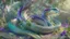 Placeholder: whole body image of Serpent in the Garden of Eden coiled around the Tree of Knowledge, hyper-realistic, HD 8K, sharp detail, iridescent scales