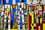 Placeholder: A robotic circus and carnival painted by Piet Mondrian