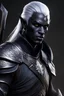 Placeholder: dnd character art of a male drow warrior. high resolution cgi, 4k, ears, dark-charcoal-gray skin, unreal engine 6, high detail, cinematic.