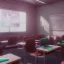 Placeholder: Anime girl study classroom, unreal engine 5 --ar 2:1