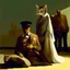 Placeholder: UN conference,a cat and human flesh-like surgical instruments and universe-like a pigeon and neuralink, surrealism,minimalism,Painting By Adrian Ghenie, Rene Magritte, Salvador Dali, Lucian Freud