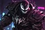 Placeholder: Venom Shredder in 8k solo leveling shadow artstyle, doomfist them, close picture, rain, Shredder helmet, neon lights, intricate details, highly detailed, high details, detailed portrait, masterpiece,ultra detailed, ultra quality