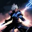 Placeholder: Lightning Cannon Eradicator Gongsun in dark comic contemporary art style