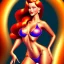 Placeholder: fullbody portrait of voluptuous atletic beautiful young Jessica Rabbit in bikini Sandro Botticelli style