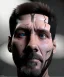 Placeholder: Simetric, Realistic image, roman bust, marble material, Lionel Messi, God light, 4k resolution, intricate details, ornate details, soft lighting, unreal engine 5.