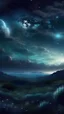Placeholder: high fantasy night sky in nature