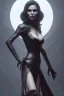 Placeholder: Famke Janssen as evil queen in black leather, busty, cleavage, dominatrix, curvy, angry, stern look. character design by cory loftis, fenghua zhong, ryohei hase, ismail inceoglu and ruan jia. unreal engine 5, artistic lighting, highly detailed, photorealistic, fantasy