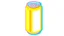 Placeholder: 90s sticker of a fizzy orange soda can on a white background, no shadow, pastel, lofi, cute, aesthetic, high-resolution