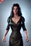 Placeholder: Young Sandra Bullock as evil queen in black leather gown, angry, busty, curvey, cleavage, unreal 5, octane render,cinema4d, dynamic lighting, dramatic lighting, 4k, redshift render, highly detailed, hyper realistic