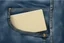 Placeholder: jean denim pocket with card coming out of pocket