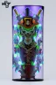 Placeholder: Futuristic Neon crystal skeleton samurai smoke glass