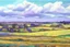 Placeholder: Leicestershire landscape, style of Peter wilemanpastel colours