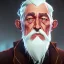 Placeholder: Portrait of a 90 year old warlock like Albus Dumbledore, Gandalf, Merlin, Sherlock Holmes and Mary Poppins