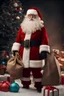 Placeholder: a santa claus standing with a bag of toys photo like real 8k resolution